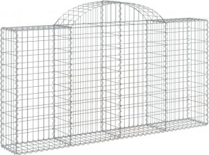 vidaXL Kosze gabionowe, 5 szt, 200x30x100/120 cm, galwanizowane żelazo 3