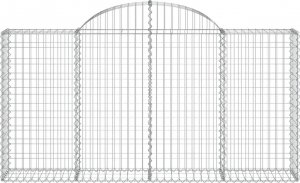 vidaXL Kosze gabionowe, 5 szt, 200x30x100/120 cm, galwanizowane żelazo 4