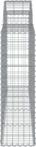vidaXL Kosze gabionowe, 5 szt, 200x30x100/120 cm, galwanizowane żelazo 5