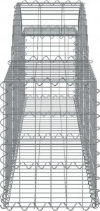 vidaXL Kosze gabionowe, 7 szt, 200x30x40/60 cm, galwanizowane żelazo 5