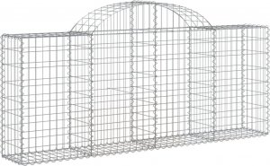vidaXL Kosze gabionowe, 13 szt, 200x30x80/100 cm, galwanizowane żelazo 3