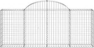 vidaXL Kosze gabionowe, 13 szt, 200x30x80/100 cm, galwanizowane żelazo 4