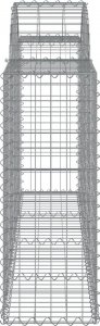 vidaXL Kosze gabionowe, 13 szt, 200x30x80/100 cm, galwanizowane żelazo 5