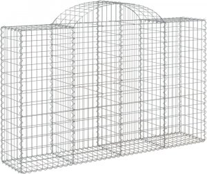 vidaXL Kosze gabionowe, 4 szt, 200x50x120/140 cm, galwanizowane żelazo 3