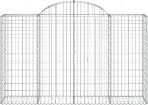 vidaXL Kosze gabionowe, 4 szt, 200x50x120/140 cm, galwanizowane żelazo 4