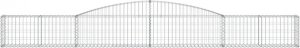 vidaXL Kosze gabionowe, 5 szt, 400x30x40/60 cm, galwanizowane żelazo 4