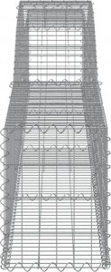 vidaXL Kosze gabionowe, 5 szt, 400x30x40/60 cm, galwanizowane żelazo 5