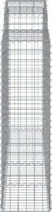vidaXL Kosze gabionowe, 5 szt, 200x50x140/160 cm, galwanizowane żelazo 5