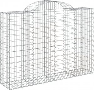 vidaXL Kosze gabionowe, 9 szt, 200x50x140/160 cm, galwanizowane żelazo 3