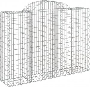 vidaXL Kosze gabionowe, 3 szt, 200x50x140/160 cm, galwanizowane żelazo 3