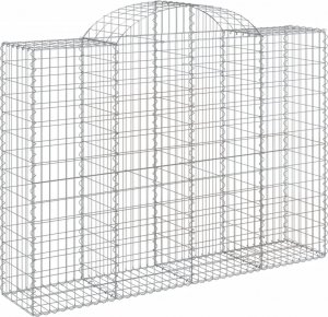 vidaXL Kosze gabionowe, 4 szt, 200x50x140/160 cm, galwanizowane żelazo 3