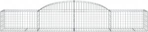 vidaXL Kosze gabionowe, 2 szt, 300x50x40/60 cm, galwanizowane żelazo 4