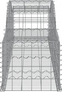 vidaXL Kosze gabionowe, 5 szt, 300x50x40/60 cm, galwanizowane żelazo 5