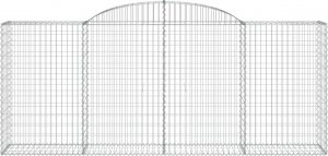vidaXL Kosze gabionowe, 5 szt, 300x50x120/140 cm, galwanizowane żelazo 4