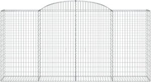 vidaXL Kosze gabionowe, 5 szt, 300x50x140/160 cm, galwanizowane żelazo 4