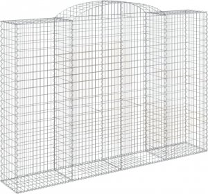 vidaXL Kosze gabionowe, 2 szt, 300x50x200/220 cm, galwanizowane żelazo 3