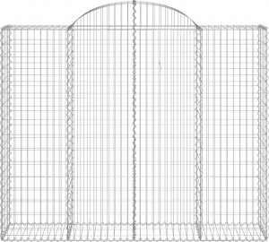 vidaXL Kosze gabionowe, 5 szt, 200x50x160/180 cm, galwanizowane żelazo 4