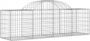 vidaXL Kosze gabionowe, 2 szt, 200x50x60/80 cm, galwanizowane żelazo 3