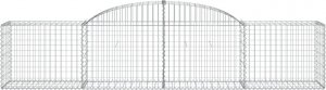 vidaXL Kosze gabionowe, 17 szt., 300x50x60/80 cm, galwanizowane żelazo 4