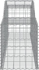vidaXL Kosze gabionowe, 17 szt., 300x50x60/80 cm, galwanizowane żelazo 5