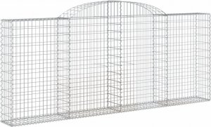 vidaXL Kosze gabionowe, 5 szt, 300x30x120/140 cm, galwanizowane żelazo 3