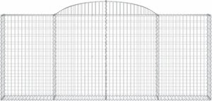 vidaXL Kosze gabionowe, 5 szt, 300x30x120/140 cm, galwanizowane żelazo 4