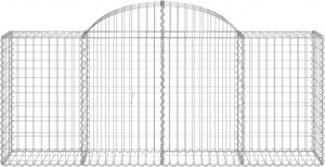 vidaXL Kosze gabionowe, 5 szt, 200x50x80/100 cm, galwanizowane żelazo 4