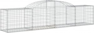 vidaXL Kosze gabionowe, 11 szt., 300x50x60/80 cm, galwanizowane żelazo 3