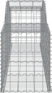 vidaXL Kosze gabionowe, 11 szt., 300x50x60/80 cm, galwanizowane żelazo 5