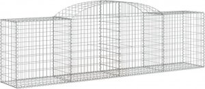 vidaXL Kosze gabionowe, 6 szt., 300x50x80/100 cm, galwanizowane żelazo 3