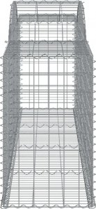 vidaXL Kosze gabionowe, 6 szt., 300x50x80/100 cm, galwanizowane żelazo 5