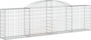 vidaXL Kosze gabionowe, 15 szt, 300x30x80/100 cm, galwanizowane żelazo 3