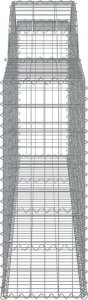 vidaXL Kosze gabionowe, 15 szt, 300x30x80/100 cm, galwanizowane żelazo 5