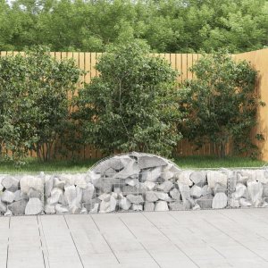 vidaXL Kosze gabionowe, 12 szt, 200x30x40/60 cm, galwanizowane żelazo 1