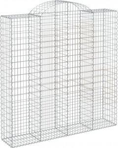 vidaXL Kosze gabionowe, 3 szt, 200x50x200/220 cm, galwanizowane żelazo 3