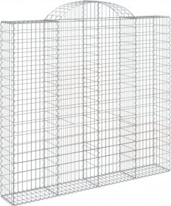 vidaXL Kosze gabionowe, 4 szt, 200x50x180/200 cm, galwanizowane żelazo 3