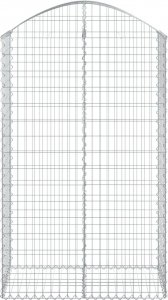 vidaXL Łukowaty kosz gabionowy 100x50x160/180 cm, galwanizowane żelazo 3