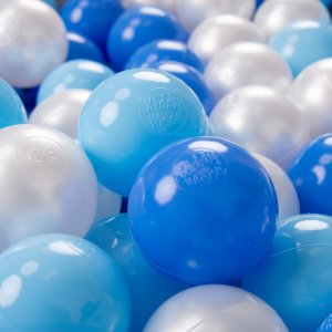 KiddyMoon KiddyMoon Plastikowe piłeczki 7cm babyblue-niebieski-perła 50 Zabawka zestaw kulek 1