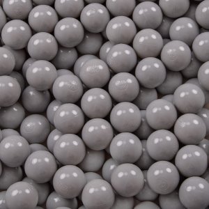 KiddyMoon KiddyMoon Plastikowe piłeczki 6cm szary 300/6cm Zabawka zestaw kulek 2