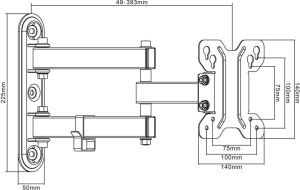 Maclean Uchwyt ścienny MC-740 13'' - 23'' 2