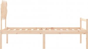 vidaXL Rama łóżka z wezgłowiem, 3FT, pojedyncza, lite drewno 7