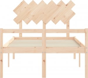 vidaXL Rama łóżka z wezgłowiem, 4FT, mała podwójna, lite drewno 6