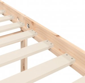 vidaXL Rama łóżka z wezgłowiem, 4FT, mała podwójna, lite drewno 10