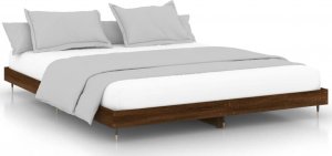 vidaXL Rama łóżka, brązowy dąb, 120x200 cm, materiał drewnopochodny 2