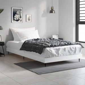 vidaXL Rama łóżka, biała, 90x200 cm, materiał drewnopochodny 1