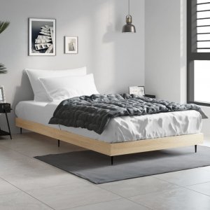vidaXL Rama łóżka, dąb sonoma, 90x200 cm, materiał drewnopochodny 1
