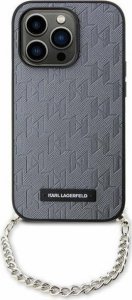 Karl Lagerfeld Karl Lagerfeld Saffiano Monogram Chain - Etui iPhone 14 (Srebrny) 1