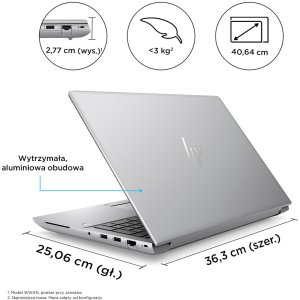 Laptop HP HP ZBook Fury 16 G10 Mobile Workstation - Intel Core i9 13950HX / 2.2 GHz - Win 11 Pro - RTX 4000 Ada - 32 GB RAM - 1 TB SSD NVMe, TLC - 40.6 cm (16") IPS 1920 x 1200 - NFC, 802.11a/b/g/n/ac/ax (Wi-Fi 6E), Bluetooth 5.3 WLAN-Karte - kbd: Deutsch 16
