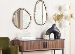 Beliani Lustro ścienne 40 x 42 cm złote ANGKE 5