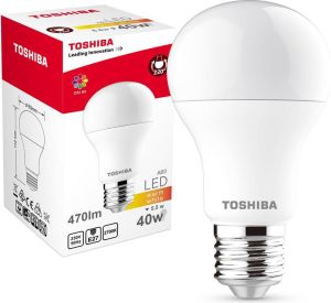 Toshiba LED A60 5.5W, 470lm, 2700K, 80Ra, E27 (00101315010B) 1